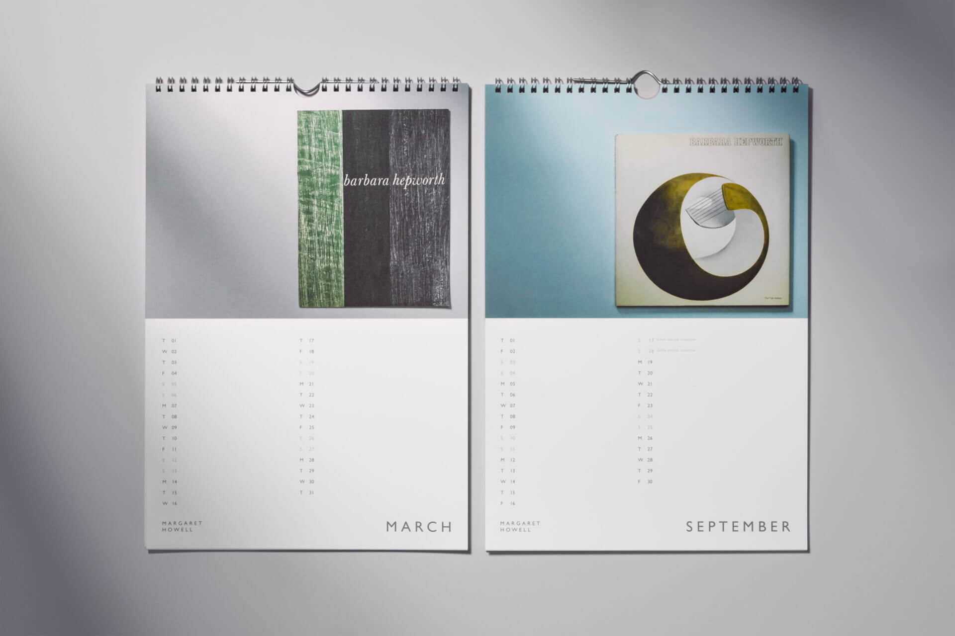 Margaret Howell 2016 Calendar Design Barbara Hepworth Exhibition Catalogues Cover